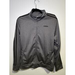 adidas Boys XL (18/20) Track Jacket Gray Full Zip Long Sleeve
